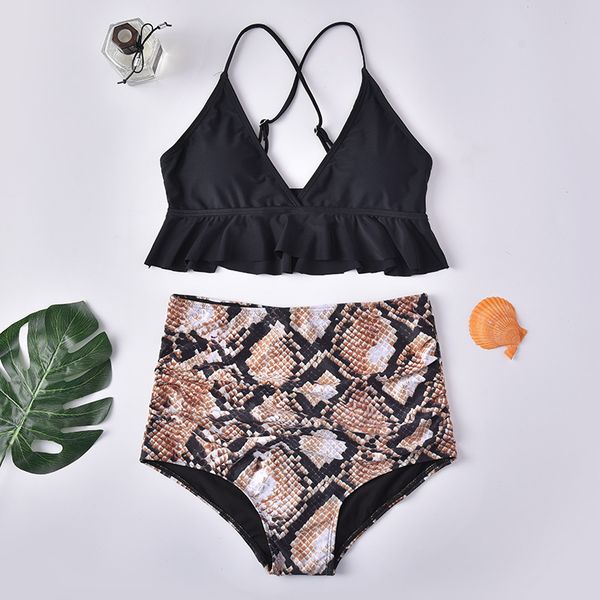 2020 new swimwear women's high elasticity serpentine printed split ladies swimwear bikini in europe and the united states
2020 new swimwear women's high elasticity serpentine printed split ladies swimwear bikini in europe and the united states