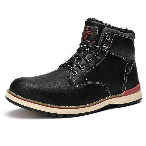 men boots winter with fur 2018 warm snow boots men winter work shoes footwear fashion rubber, Black
men boots winter with fur 2018 warm snow boots men winter work shoes footwear fashion rubber, Black