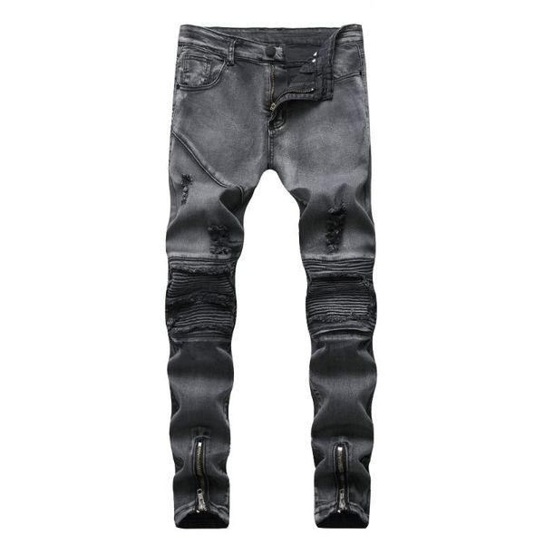 reppunk men elastic fashion hiphop pants destroyed personality cotton comfortable simple male quality denim jeans, Blue
reppunk men elastic fashion hiphop pants destroyed personality cotton comfortable simple male quality denim jeans, Blue