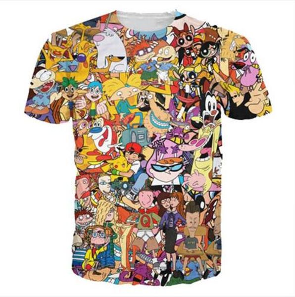 new fashion cartoon totally 90s o neck t-shirt large size leisure 3d printing personality loose fitness workout tee shirts db020, White;black
new fashion cartoon totally 90s o neck t-shirt large size leisure 3d printing personality loose fitness workout tee shirts db020, White;black