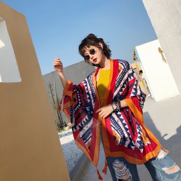 women bohemian scarf female autumn winter thailand style ethnic designer long printed scarf muffler, Blue;gray
women bohemian scarf female autumn winter thailand style ethnic designer long printed scarf muffler, Blue;gray