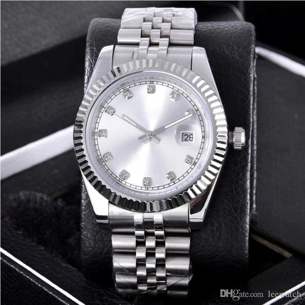 fashion date watches silver dial stainless steel diamond automatic wristwatch movement 2813 valentine's gift 36mm, Bronze;slivery
fashion date watches silver dial stainless steel diamond automatic wristwatch movement 2813 valentine's gift 36mm, Bronze;slivery