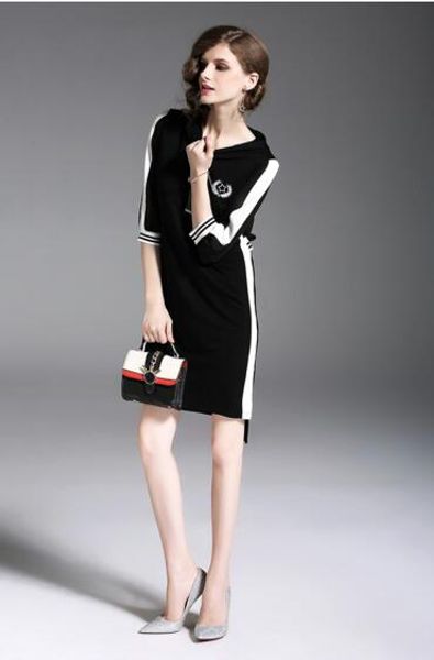 summer new european and american women's fashion high-end stitching long a style temperament dress, Black;gray
summer new european and american women's fashion high-end stitching long a style temperament dress, Black;gray