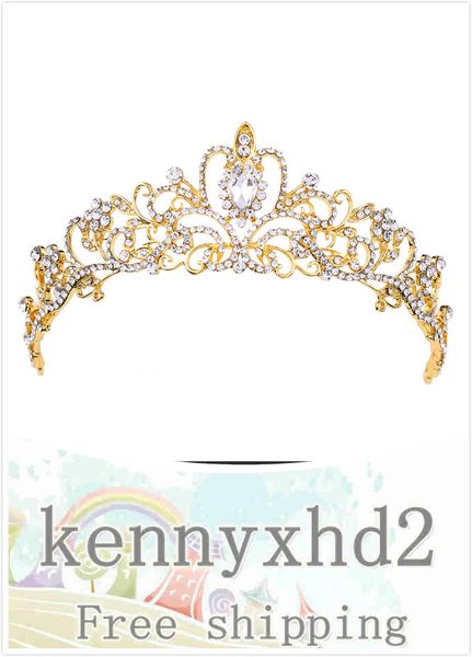 wedding classic hair style bride korean fashion water diamond crown big crown wedding headdress, White;golden
wedding classic hair style bride korean fashion water diamond crown big crown wedding headdress, White;golden