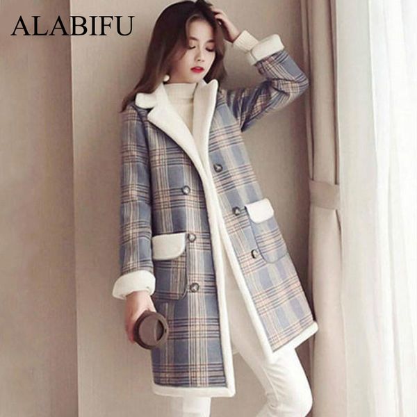 alabifu winter overcoat women 2019 fashion vintage korean plaid coats women v-neck loose long overcoat casual, Black
alabifu winter overcoat women 2019 fashion vintage korean plaid coats women v-neck loose long overcoat casual, Black