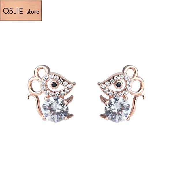 high-quality s925 sterling silver, cute crystal-inlaid mouse. creative color lady earrings, Golden;silver
high-quality s925 sterling silver, cute crystal-inlaid mouse. creative color lady earrings, Golden;silver