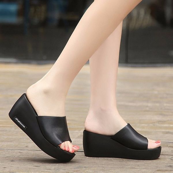 women sandals platform wedges women's shoes thick heel open peep toe sandals leather summer style slide black shoes
women sandals platform wedges women's shoes thick heel open peep toe sandals leather summer style slide black shoes