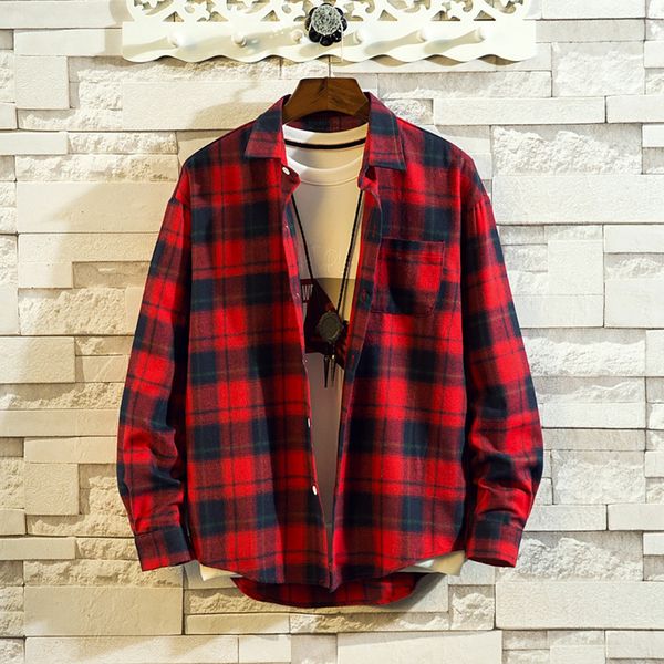 men plaid shirt casual fashion plaid printing loose hoodie removable long sleeve shirt casual coat, White;black
men plaid shirt casual fashion plaid printing loose hoodie removable long sleeve shirt casual coat, White;black
