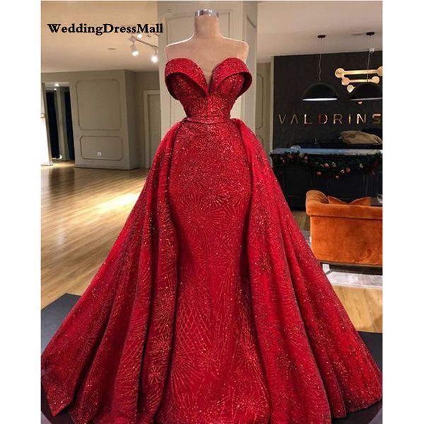 long mermaid red abendkleider arabic elegant evening dress 2021 vestido sirena largo with detachable skirt prom party gowns, Black;red
long mermaid red abendkleider arabic elegant evening dress 2021 vestido sirena largo with detachable skirt prom party gowns, Black;red