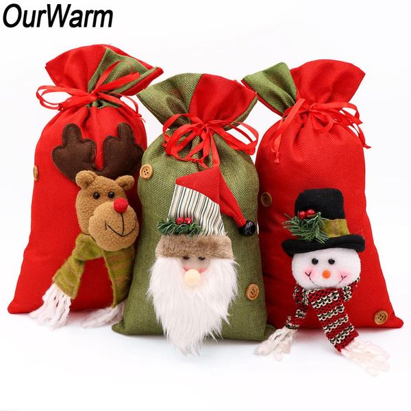 ourwarm christmas gift bags santa sack kids xmas decoration candy bag bauble christmas tree ornaments supplies 20*38cm
ourwarm christmas gift bags santa sack kids xmas decoration candy bag bauble christmas tree ornaments supplies 20*38cm