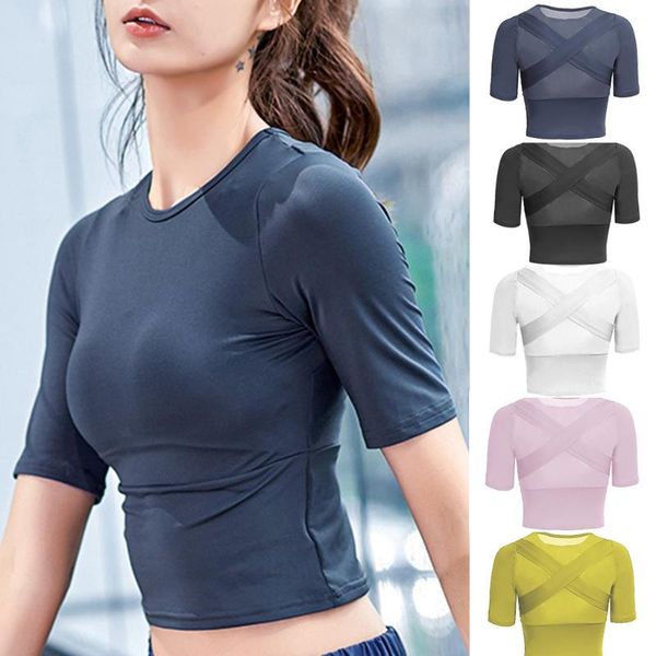 women's yoga shirt solid color sports woman running quick-drying yoga clothes fitness workout activewear clothes, White;red
women's yoga shirt solid color sports woman running quick-drying yoga clothes fitness workout activewear clothes, White;red