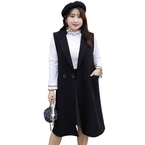 plus size xxl-7xl women spring autumn vest jacket oversize fashion x-long casual sleeveless blazer waistcoat female g694, Black;white
plus size xxl-7xl women spring autumn vest jacket oversize fashion x-long casual sleeveless blazer waistcoat female g694, Black;white