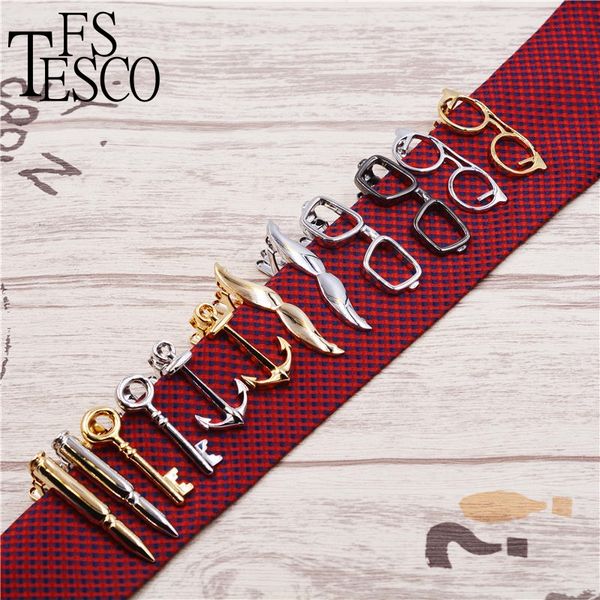 6 styles tie clip bullet feather glasses anchor mustache key shape metal clip for men commercial necktie clips pin, Silver
6 styles tie clip bullet feather glasses anchor mustache key shape metal clip for men commercial necktie clips pin, Silver