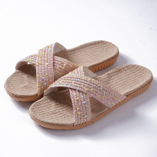 slippers suihyung 2021 women summer casual breathable flat slides flax cross belt flip flops couple home indoor shoes sandal, Black
slippers suihyung 2021 women summer casual breathable flat slides flax cross belt flip flops couple home indoor shoes sandal, Black