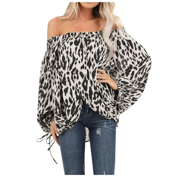 fashion leopard chiffon blouse off shoulder casual winter ladies loose female women long sleeve shirt blusas pullover, White
fashion leopard chiffon blouse off shoulder casual winter ladies loose female women long sleeve shirt blusas pullover, White