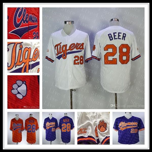 ncaa seth beer 28 clemson tigers college baseball jerseys home road away stitched shirts men women youth, Black
ncaa seth beer 28 clemson tigers college baseball jerseys home road away stitched shirts men women youth, Black