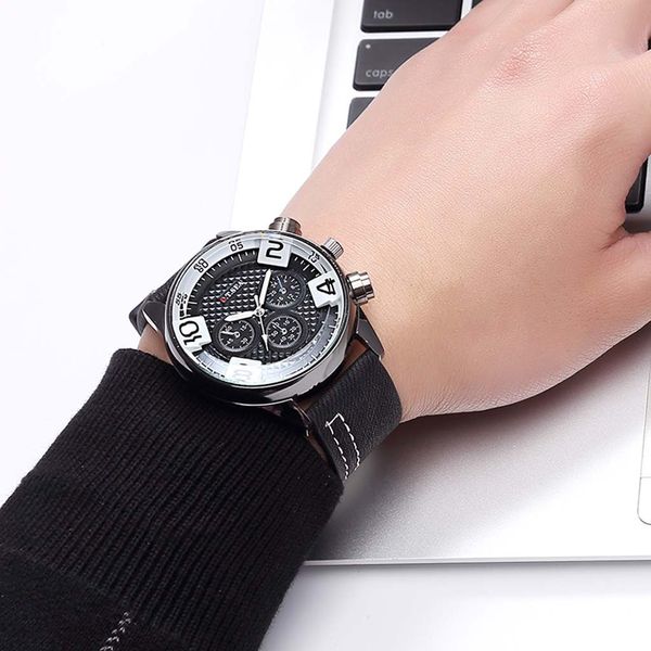 men's wristwatch fashion casual business alloy three ye dial leather belt quartz watch male watch mens creative reloj hombre ld, Slivery;brown
men's wristwatch fashion casual business alloy three ye dial leather belt quartz watch male watch mens creative reloj hombre ld, Slivery;brown