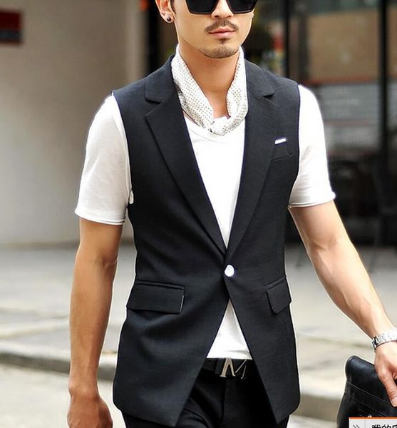 s-4xl 2016 new men's clothing male summer medium-long vest male boys vest plus size costume singer costumes, Black;white
s-4xl 2016 new men's clothing male summer medium-long vest male boys vest plus size costume singer costumes, Black;white