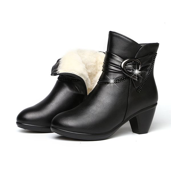 women boots high heels boots-women leather women's shoes winter footwear luxury designer booties ladies zipper round toe, Black
women boots high heels boots-women leather women's shoes winter footwear luxury designer booties ladies zipper round toe, Black
