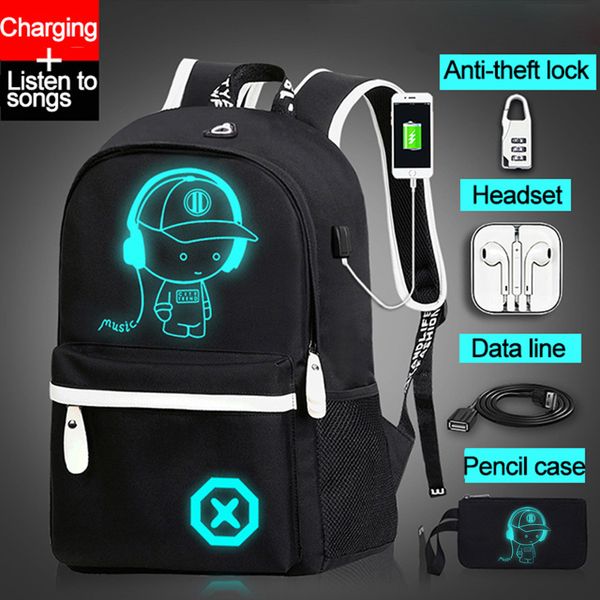 school bags animation luminous school backpack for girls teenager usb charge children's backpack kids anti-theft laptop
school bags animation luminous school backpack for girls teenager usb charge children's backpack kids anti-theft laptop