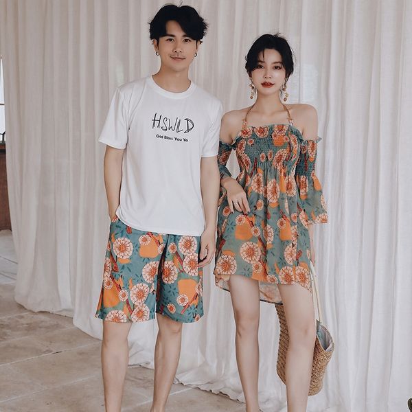 2020 men's swim pants beach pants sweet romantic couple swimsuit women's beach suit, White;black
2020 men's swim pants beach pants sweet romantic couple swimsuit women's beach suit, White;black