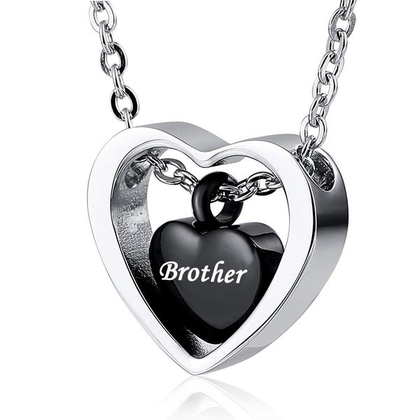 stainless steel memorial urn necklace for ashes personalized double heart black cremation jewelry charm pendant for women, Silver
stainless steel memorial urn necklace for ashes personalized double heart black cremation jewelry charm pendant for women, Silver