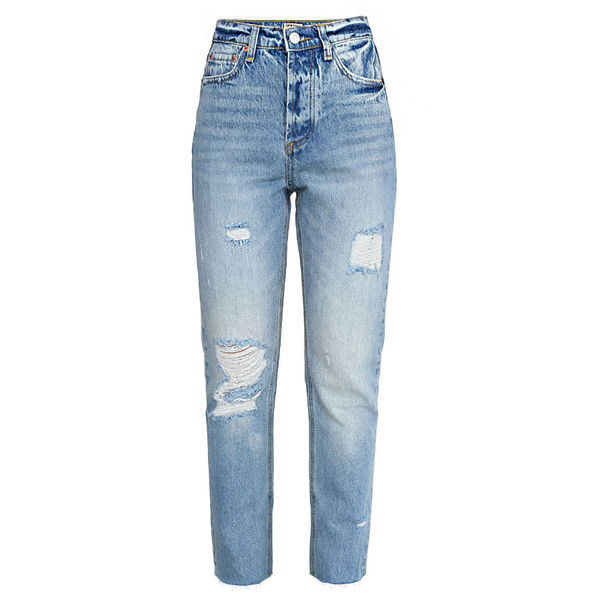 women's high waist straight jeans washed whisker jeans frayed foot tassel edge trousers, Blue
women's high waist straight jeans washed whisker jeans frayed foot tassel edge trousers, Blue