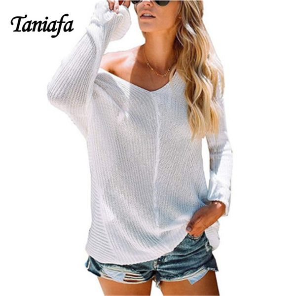 taniafa autumn fashion women v-neck blouse long sleeve solid color pullovers, White;black
taniafa autumn fashion women v-neck blouse long sleeve solid color pullovers, White;black