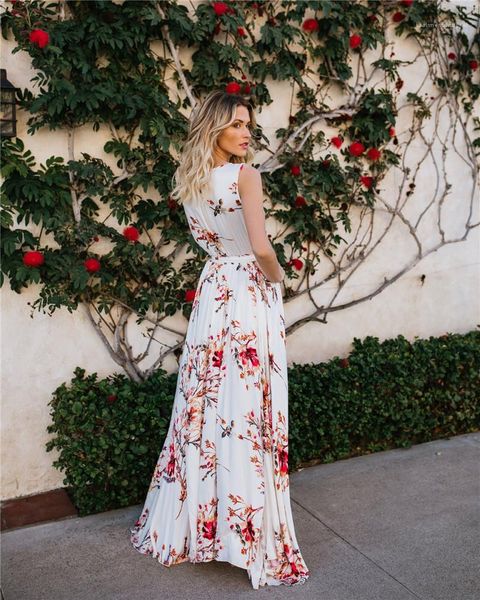casual beach vacation dress womens chiffon bohemian dresses fashion floral printed sleeveless dresses womens, White;black
casual beach vacation dress womens chiffon bohemian dresses fashion floral printed sleeveless dresses womens, White;black