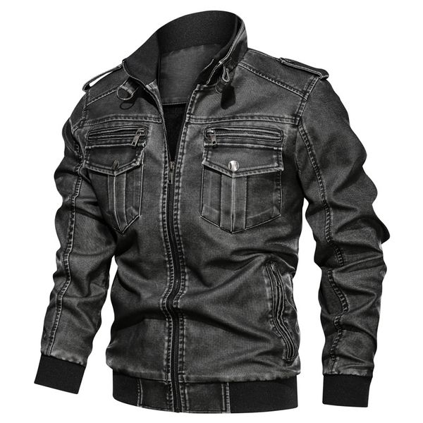 pevsn winter mens leather jackets casual stand collar motorcycle pu jackets man faux biker leather windbreaker clothing, Black;brown
pevsn winter mens leather jackets casual stand collar motorcycle pu jackets man faux biker leather windbreaker clothing, Black;brown