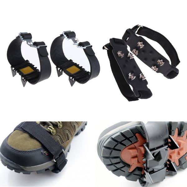 2x outdoor simple crampons non-slip boots covers snow claws with carry bag hiking climbing equipment
2x outdoor simple crampons non-slip boots covers snow claws with carry bag hiking climbing equipment