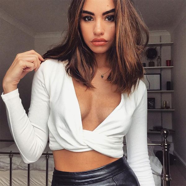 huan beauty deep-v neck new women bandage cross fold female outer wear party clubnight comfortableautumn hbt1023, White
huan beauty deep-v neck new women bandage cross fold female outer wear party clubnight comfortableautumn hbt1023, White