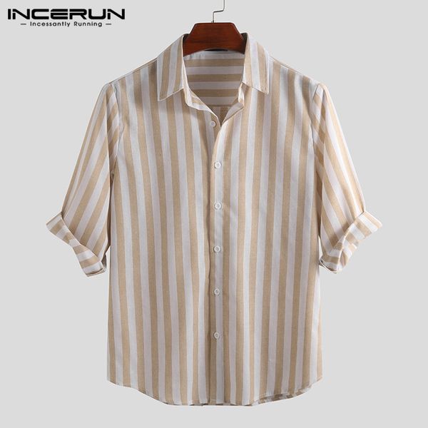 2019 vintage casual shirt men striped lapel neck loose 3/4 sleeve streetwear brand shirt men chemise harajuku incerun s-5xl, White;black
2019 vintage casual shirt men striped lapel neck loose 3/4 sleeve streetwear brand shirt men chemise harajuku incerun s-5xl, White;black