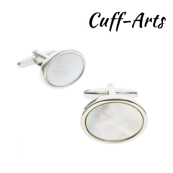 cufflinks for men oval mother of pearl shirt cuff links gemelos bouton de manchette with gift box by cuffarts c10217, Silver;golden 
cufflinks for men oval mother of pearl shirt cuff links gemelos bouton de manchette with gift box by cuffarts c10217, Silver;golden