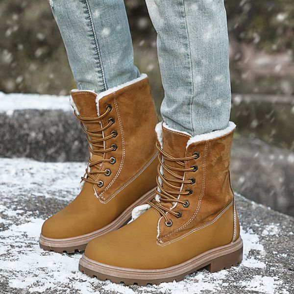 rimocy winter thicken plush warm snow boots women chunky platform square heels ankle boots woman lace up non slip shoes mujer, Black
rimocy winter thicken plush warm snow boots women chunky platform square heels ankle boots woman lace up non slip shoes mujer, Black