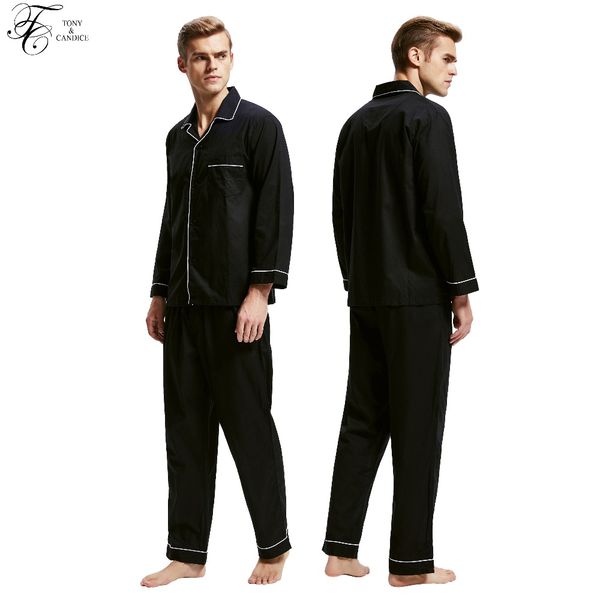 tony&candice pajamas men sleepwear 100% cotton men's nightwear long sleeve sleep lounge casual male nightgown soft pyjama set, Black;brown
tony&candice pajamas men sleepwear 100% cotton men's nightwear long sleeve sleep lounge casual male nightgown soft pyjama set, Black;brown