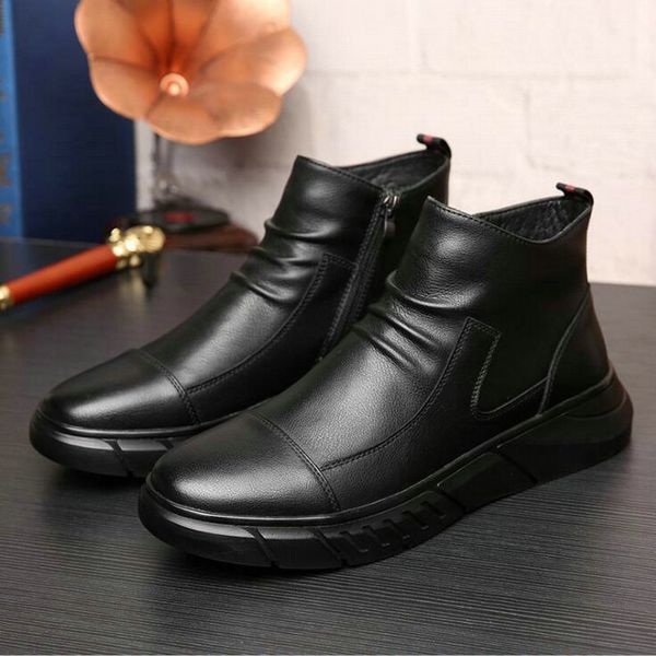 autumn and winter men's genuine leather boots men's boots high-tooling c23-11, Black
autumn and winter men's genuine leather boots men's boots high-tooling c23-11, Black