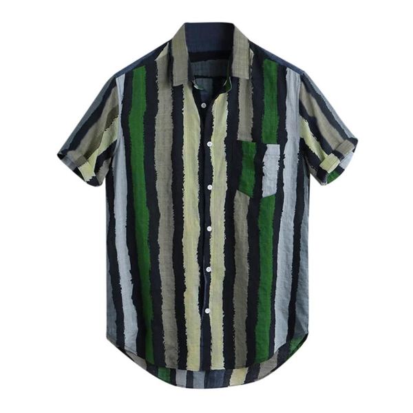 loose mens shirts multicolor striped lump chest pocket short sleeve round hem shirts chemise homme manche longue deluxe g3, White;black
loose mens shirts multicolor striped lump chest pocket short sleeve round hem shirts chemise homme manche longue deluxe g3, White;black