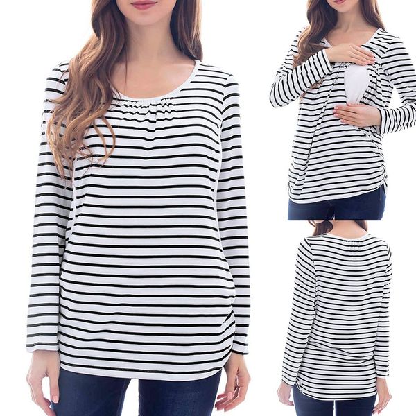 pregnant women clothes spring autumn 2019 casual striped long sleeve maternity nursing pregnancy breastfeeding t-shirt, White
pregnant women clothes spring autumn 2019 casual striped long sleeve maternity nursing pregnancy breastfeeding t-shirt, White