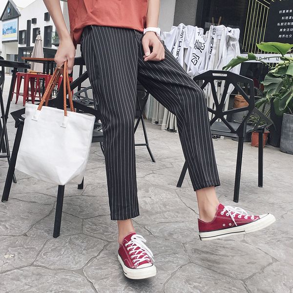 plus size slim high waist summer ankle length striped black navy blue pant men fashion elegant trouser business streetwear harem
plus size slim high waist summer ankle length striped black navy blue pant men fashion elegant trouser business streetwear harem