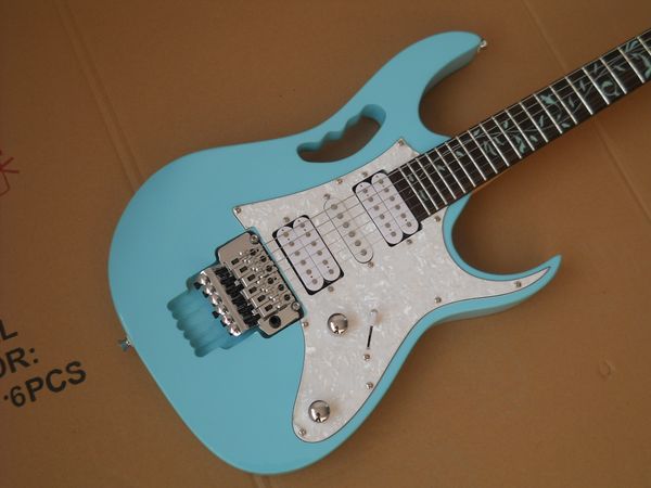 mint blue guitar with white pickguard tree of life inlay chrome hardwares tremolo bridge ing
mint blue guitar with white pickguard tree of life inlay chrome hardwares tremolo bridge ing