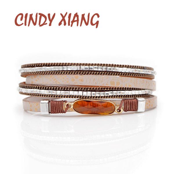 cindy xiang 3 colors available rhinestone leather bracelets for women and men twisted cuff bangles fashion jewelry gift, Black
cindy xiang 3 colors available rhinestone leather bracelets for women and men twisted cuff bangles fashion jewelry gift, Black