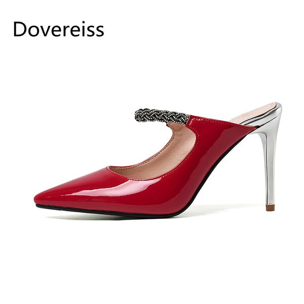dovereiss fashion women's shoes summer consice red apricot mules elegant slippers party shoes big size 42 43, Black
dovereiss fashion women's shoes summer consice red apricot mules elegant slippers party shoes big size 42 43, Black