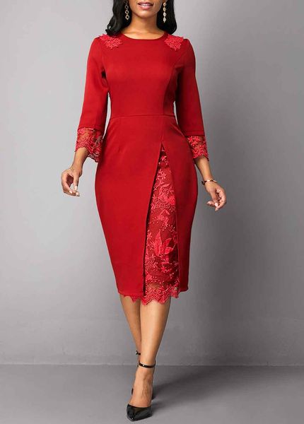 2019 autumn and winter new european and american new round neck lace stitching slim commute step skirt women, Black;gray
2019 autumn and winter new european and american new round neck lace stitching slim commute step skirt women, Black;gray