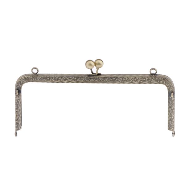 antiqued brass purse frame metal bag kiss clasp lock squared design 7.87 inch, Black
antiqued brass purse frame metal bag kiss clasp lock squared design 7.87 inch, Black