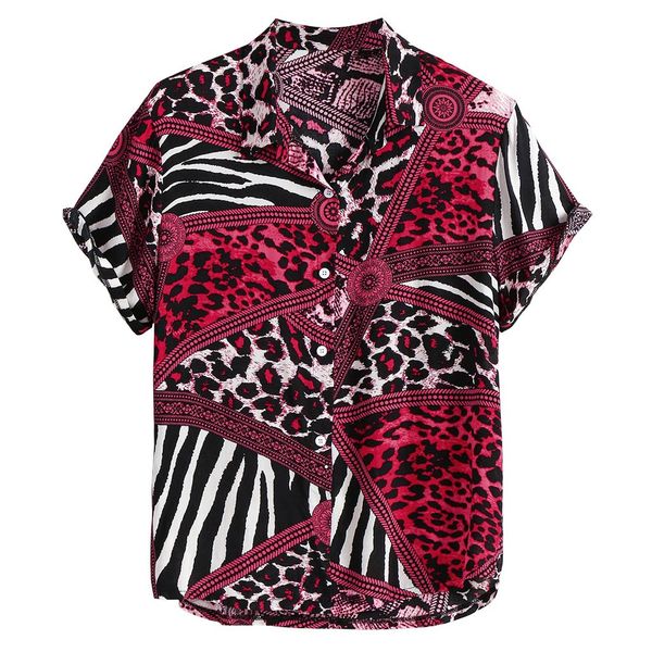 mens shirts lapel panel striped leopard print blouse men's summer fashion short sleeve shirt camisa social masculina, White;black
mens shirts lapel panel striped leopard print blouse men's summer fashion short sleeve shirt camisa social masculina, White;black