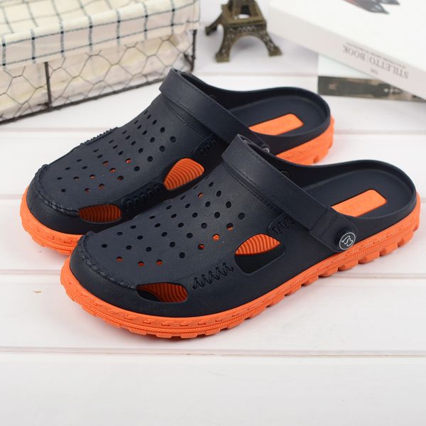 2019 beach hole men's sandals soft and comfortable wear summer garden slippers fashion summer sandals men casual shoes, Black
2019 beach hole men's sandals soft and comfortable wear summer garden slippers fashion summer sandals men casual shoes, Black