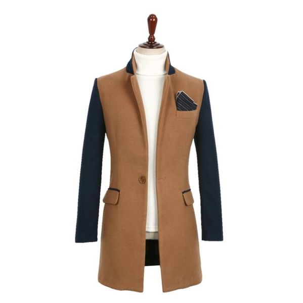 stand collar casual woolen coat men splice clothes long sleeves overcoat mens cashmere coat casaco masculino inverno england, Black
stand collar casual woolen coat men splice clothes long sleeves overcoat mens cashmere coat casaco masculino inverno england, Black
