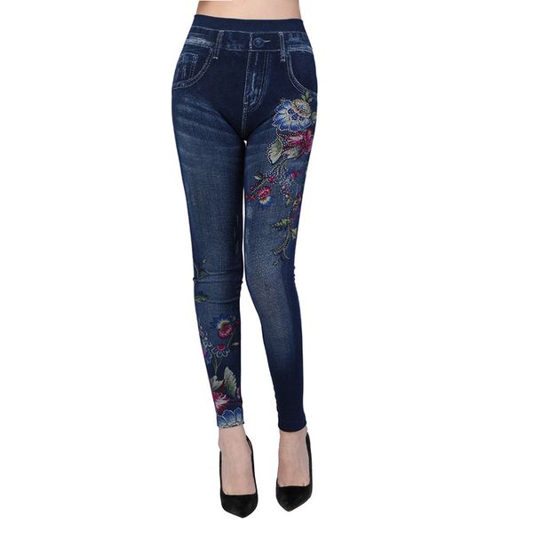 nibesser 2019 women jean faux denim jeans ladies seamless floral print full trousers plus size streetwear jean taille haute, Blue
nibesser 2019 women jean faux denim jeans ladies seamless floral print full trousers plus size streetwear jean taille haute, Blue