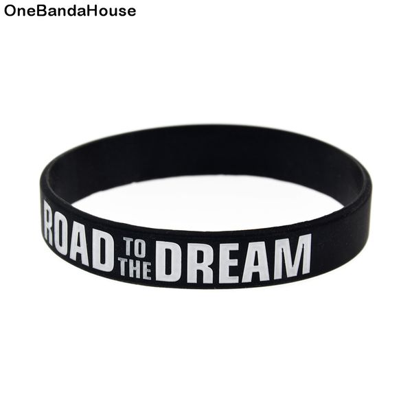 100pcs road to the dream silicone bracelet 1/2 inch wide soft and flexible suitable for daily wear, Black
100pcs road to the dream silicone bracelet 1/2 inch wide soft and flexible suitable for daily wear, Black